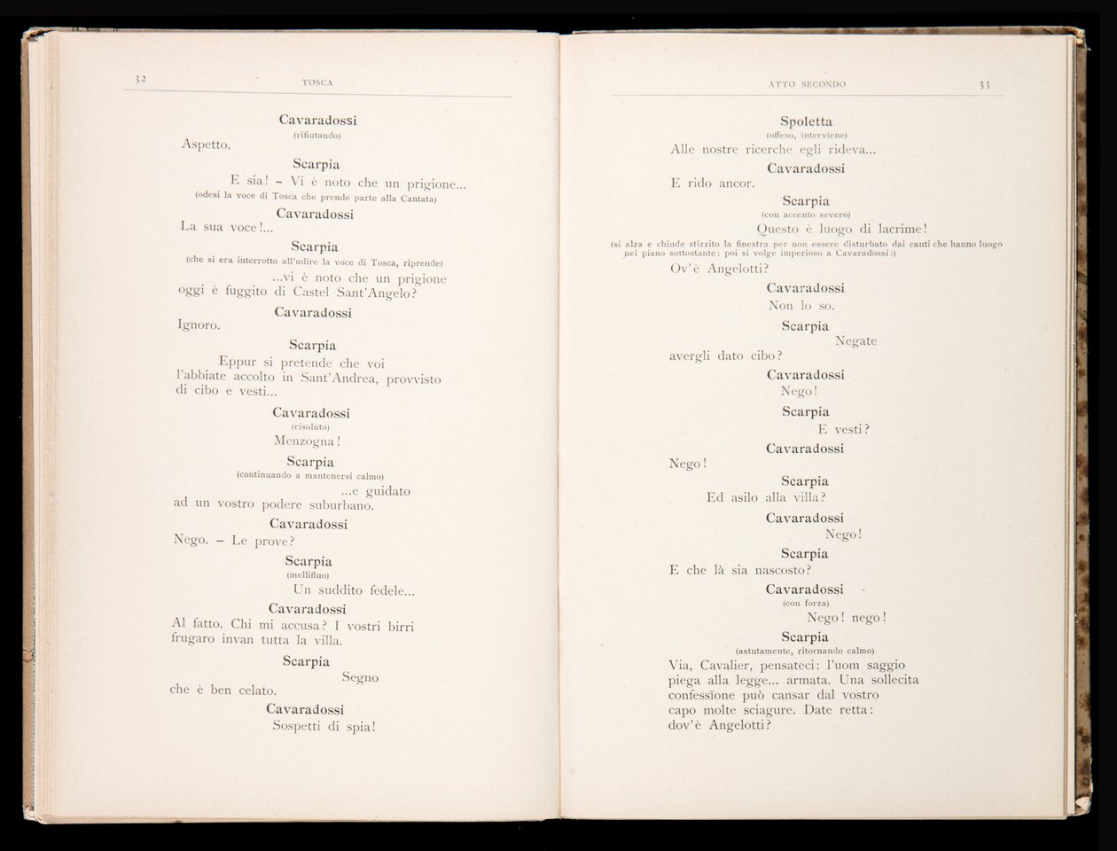 Giacomo Puccinin Toscan libretto, Ricordi Edition, Italia tekijältä Italian School