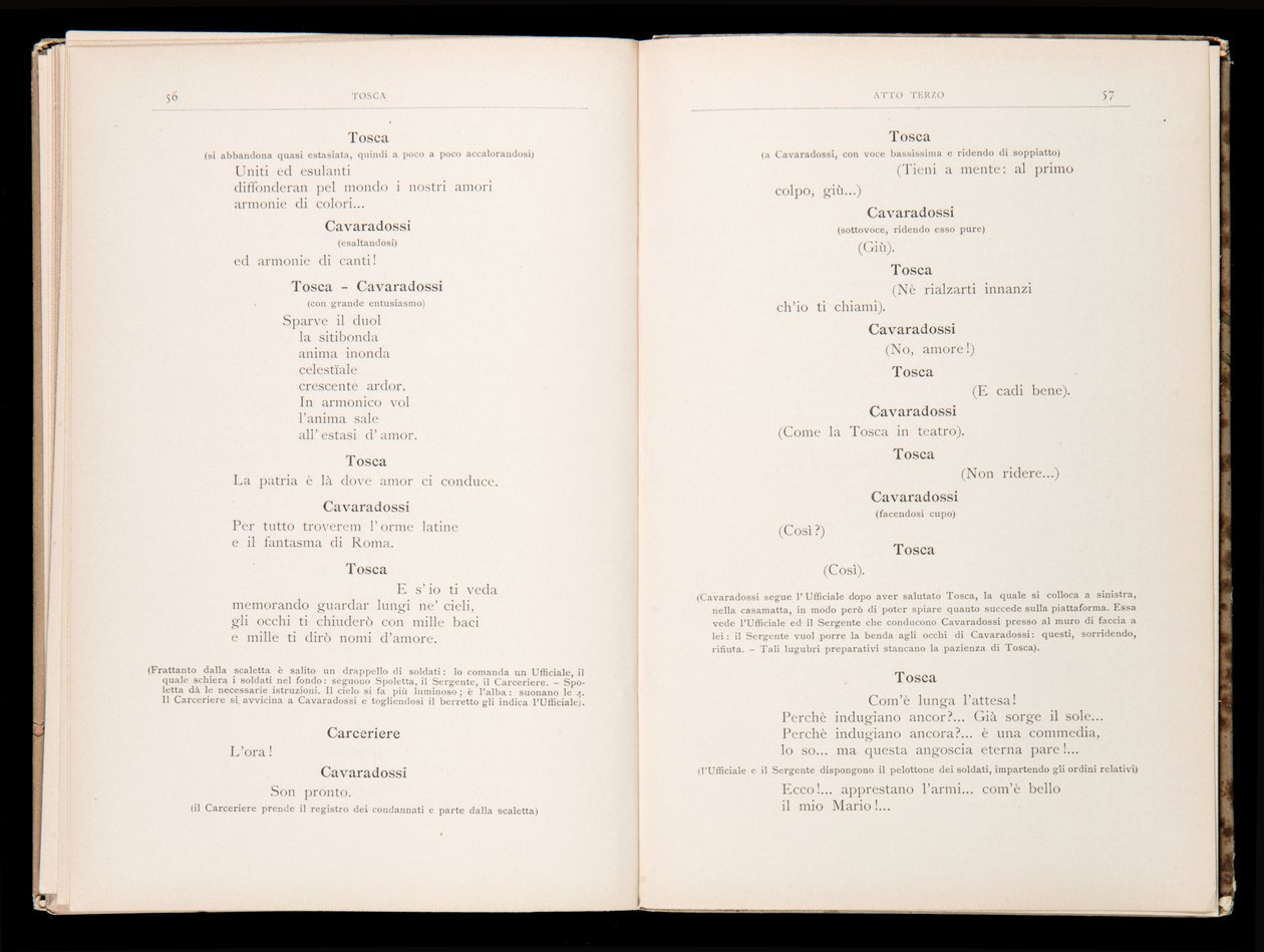 Giacomo Puccinin Toscan libretto, Ricordi Edition, Italia tekijältä Italian School