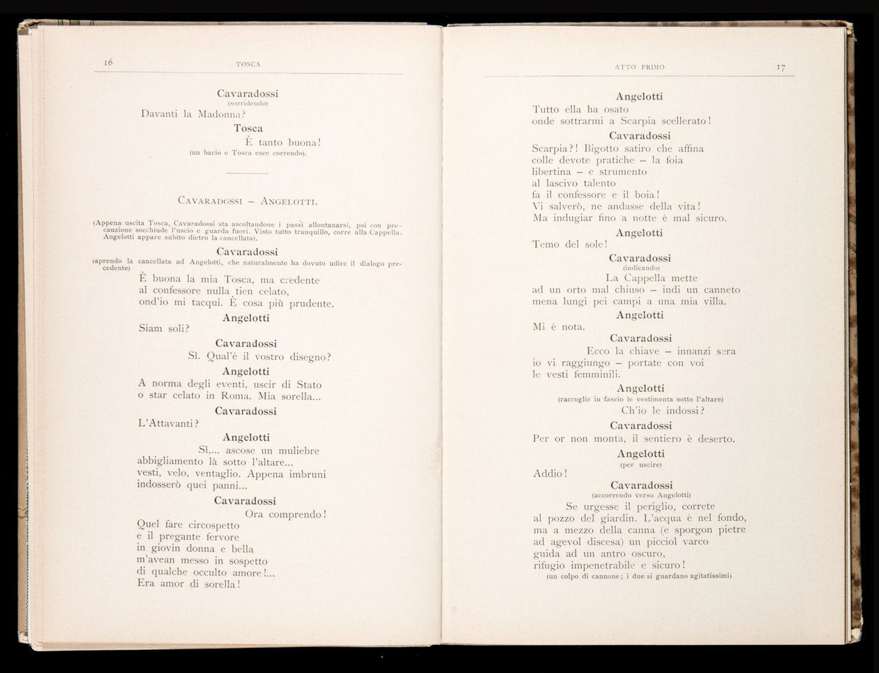 Giacomo Puccinin Toscan libretto, Ricordi Edition, Italia tekijältä Italian School