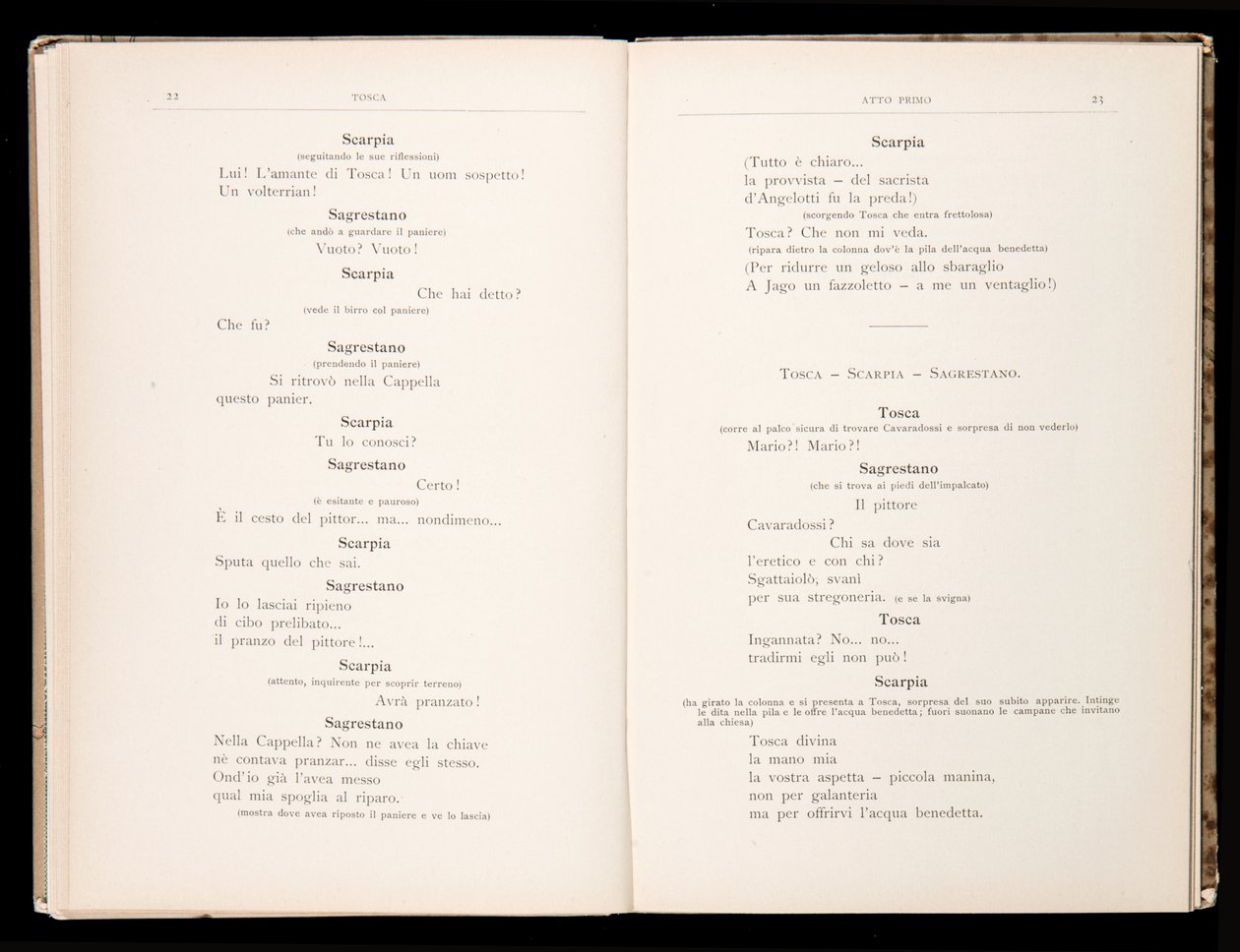 Giacomo Puccinin Toscan libretto, Ricordi Edition, Italia tekijältä Italian School