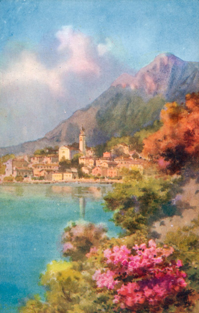 Limone, Gardajärvi, Italia (värilitro) tekijältä Italian School
