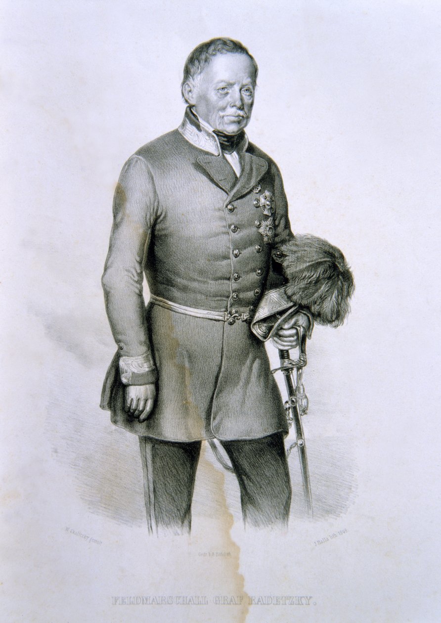 Maresciallo Radetzky Graff, kuvitus Italian historiasta tekijältä Italian School