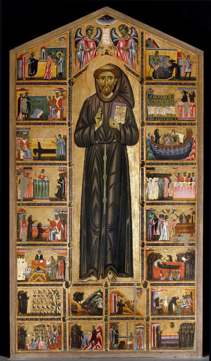 Mestari (Maestro) del San Francesco Bardi. Firenzen koulu 1200-luvun ensimmäisellä puoliskolla. San Francesco d