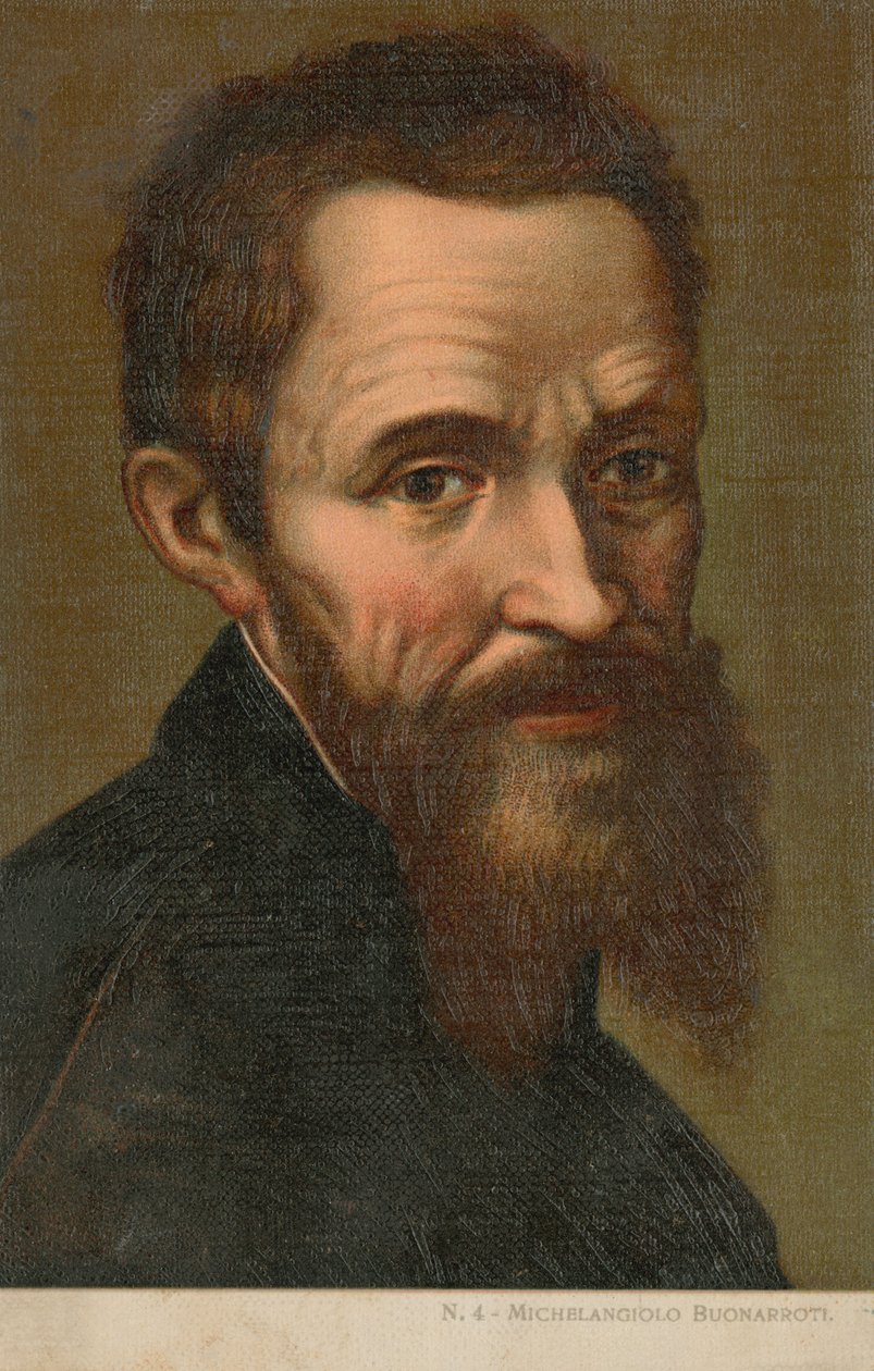 Michelangelo, italialainen taiteilija (kromoliitti) tekijältä Italian School