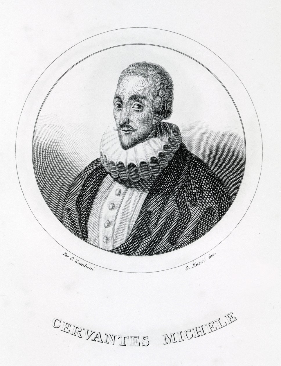 Miguel de Cervantes, espanjalainen kirjailija (1547 - 1616). tekijältä Italian School