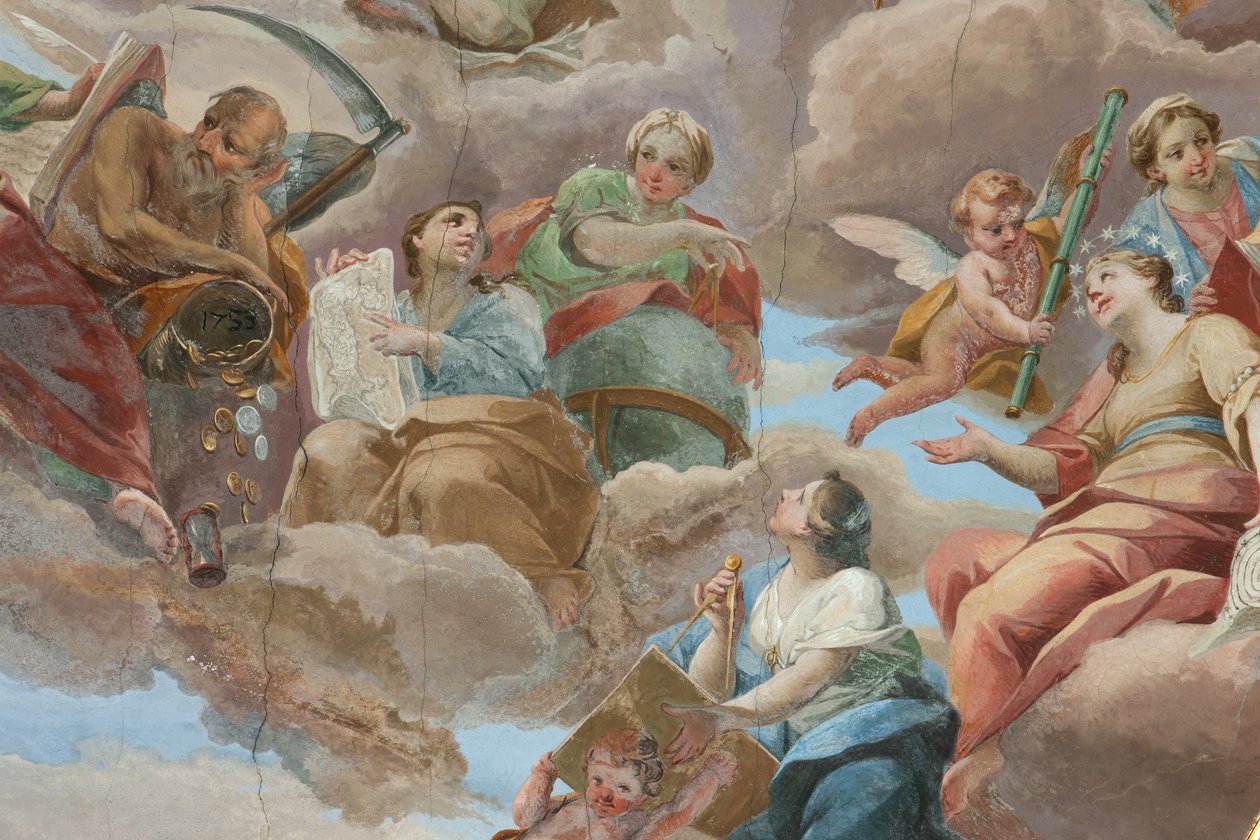 Milano, San Francesco da Paolan kirkko, Fresco Hall Palazzo tekijältä Italian School