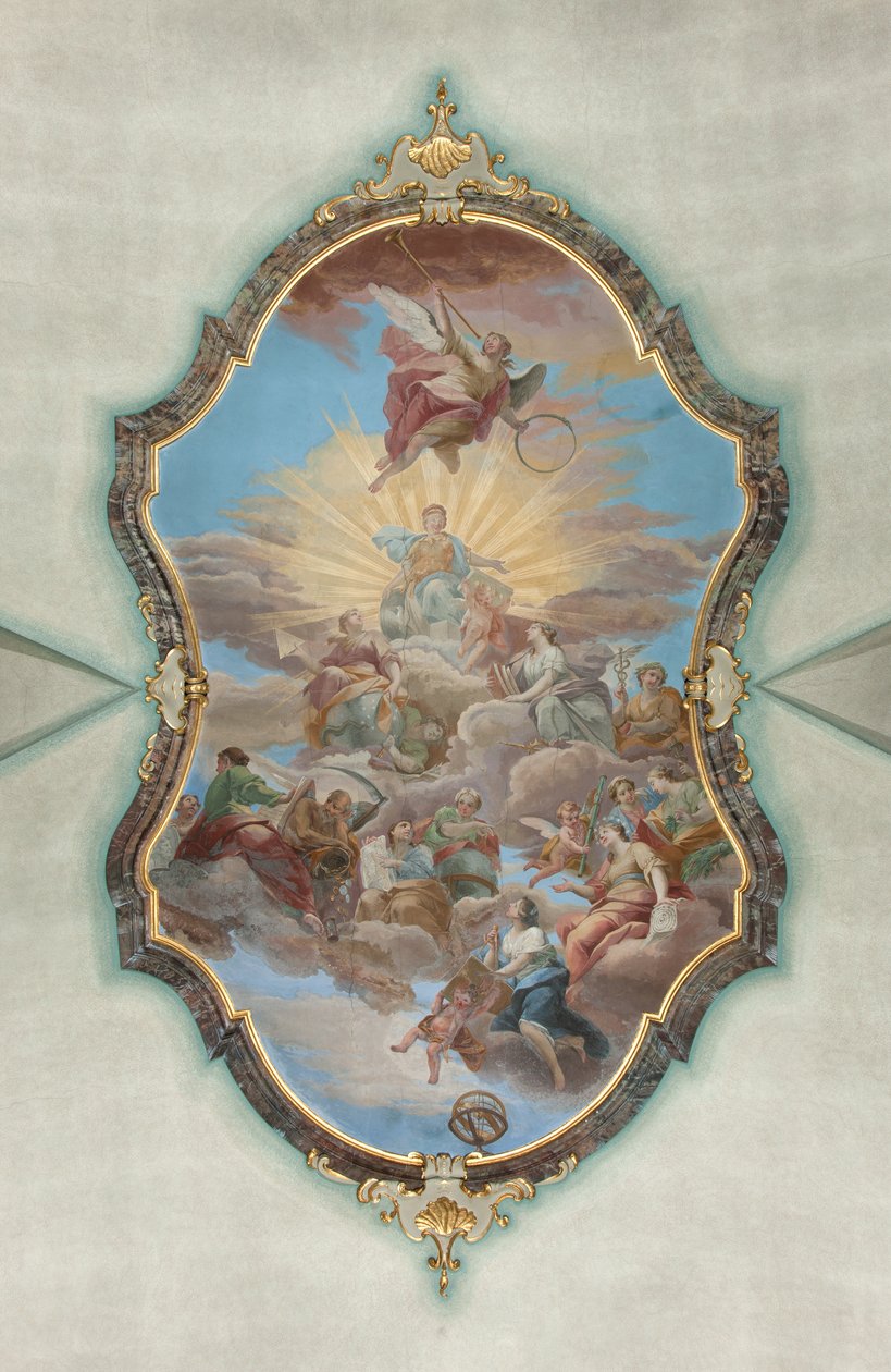 Milano, San Francesco da Paolan kirkko, Fresco Hall Palazzo tekijältä Italian School