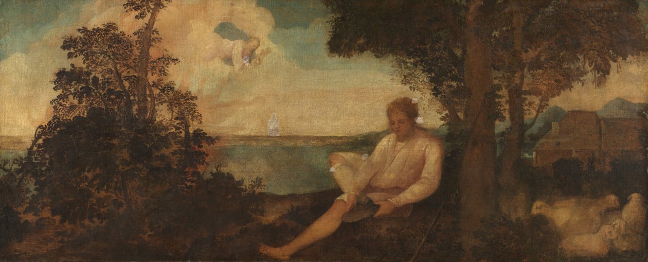 Mooses ja palava pensas, n. 1500-30 tekijältä Italian School