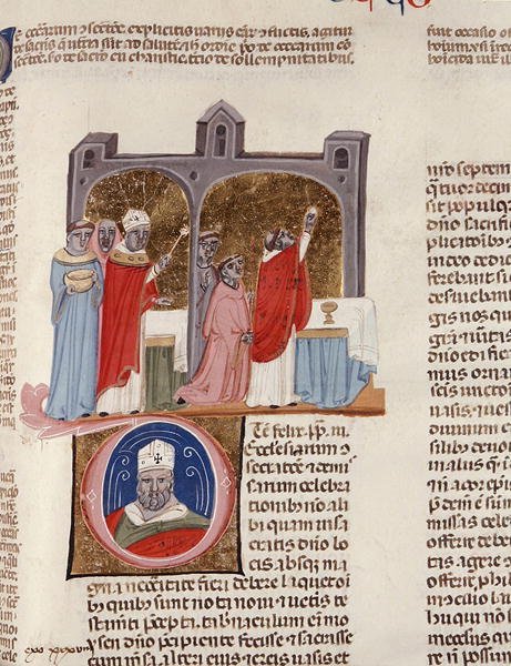 Ms. 183, f.312r: De consecratione, miniatyyri 