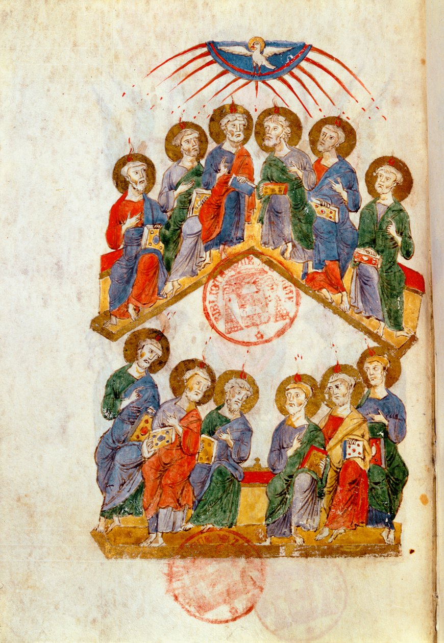 Ms 364 Pentecost, Monte Cassinon breviaarista tekijältä Italian School