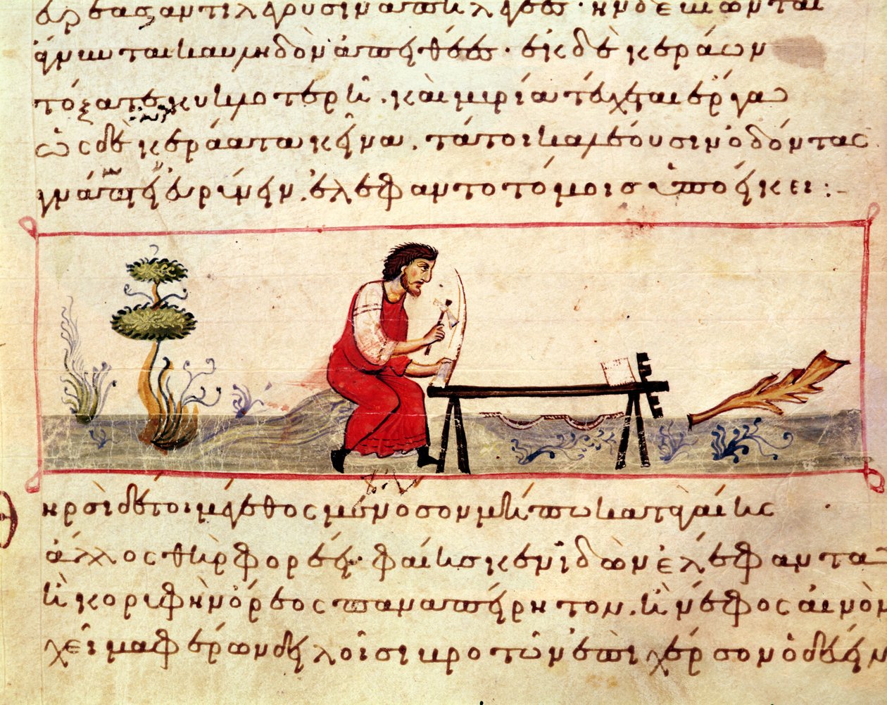 Ms. Grec 479 Perinteinen norsunluuteos, kuvitus Oppianin Cynegeticasta (tempera perunakalvolla) tekijältä Italian School