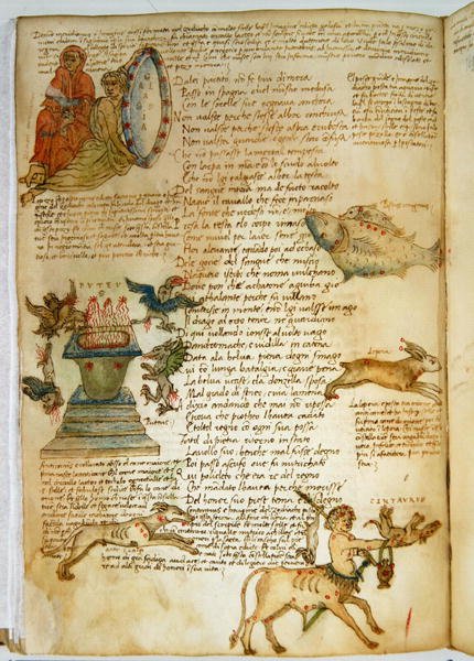 Ms Ital 483 P.4.7 f.162v Constellations, Fazio degli Ubertin (vellum) "Dittamondosta" tekijältä Italian School