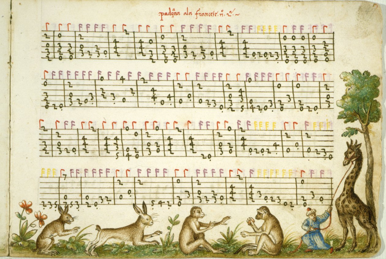 Nuotit sävellyksestä: Meser Vincenzo Capirola säveltänyt Vincenzo Capirola (1474-1548) tekijältä Italian School