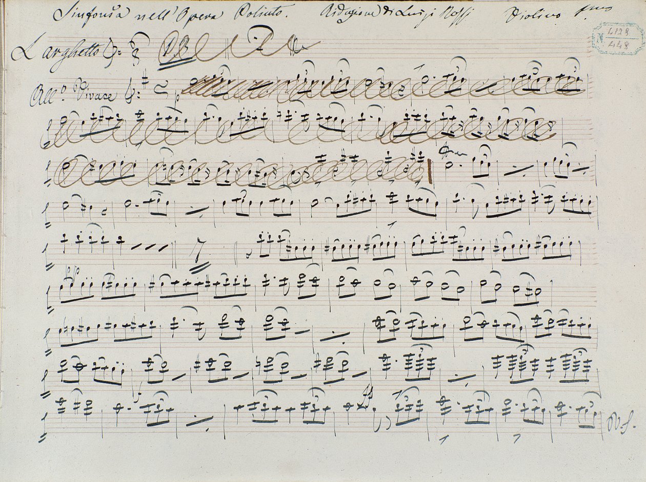 Donizettin Poliuton musiikkimusiikki (muste paperille) tekijältä Italian School