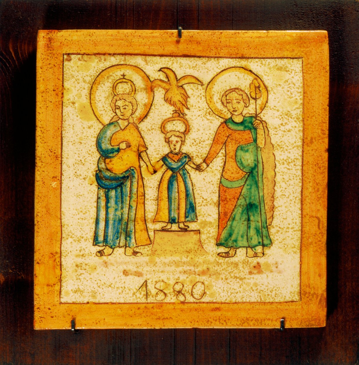 1800-luvun tyyliin muistolaatta, keraaminen, Alessin valmistus, Caltagirone, Sisilia, Italia, 20. vuosisata tekijältä Italian School