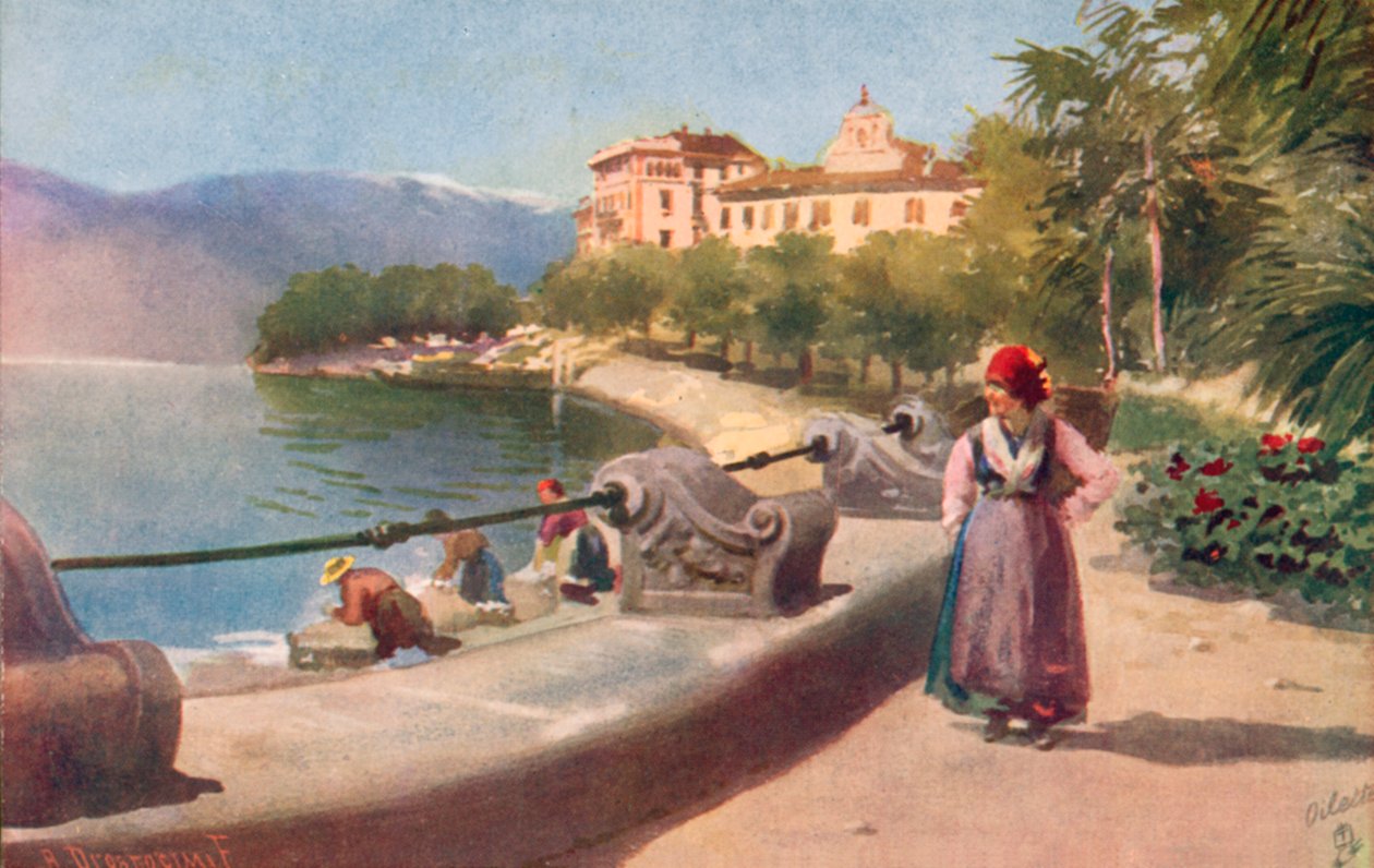 Pallanza, Maggiore-järvi, Italia (värilitro) tekijältä Italian School