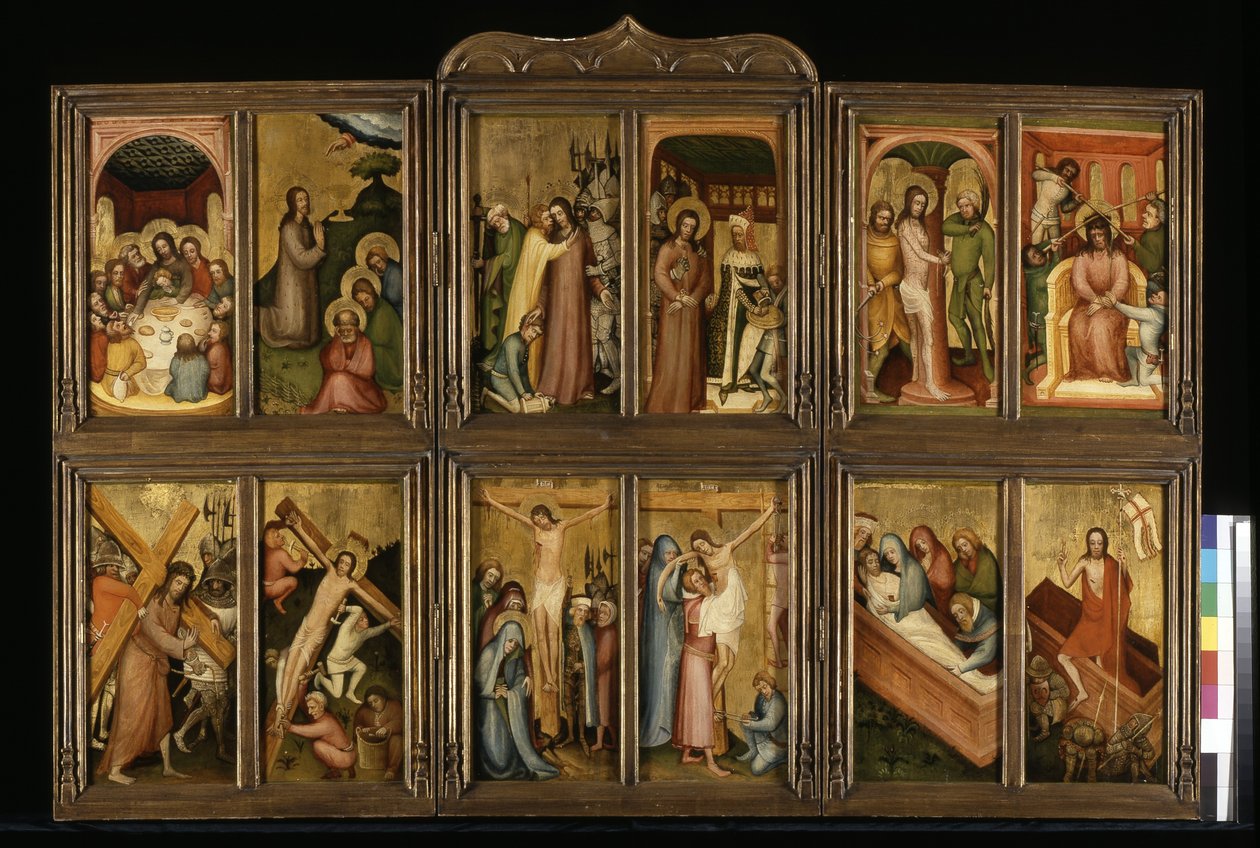 Passion Of Christ, n. 1400 (tempera ja kulta puulla) tekijältä Italian School