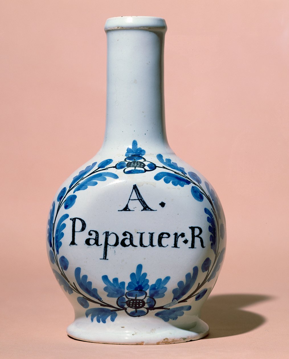 Farmaseuttinen purkki opiaatille A. Papauer R., n. 1700 (keraaminen) tekijältä Italian School
