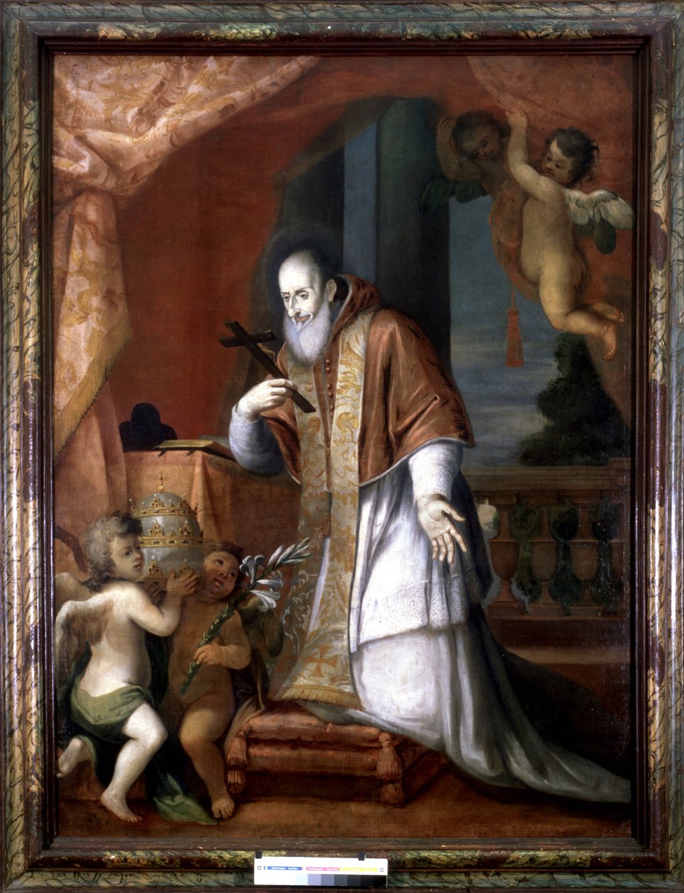 Pius V (1504-1572). Nimetön maalaus Lombard-kirkosta. tekijältä Italian School