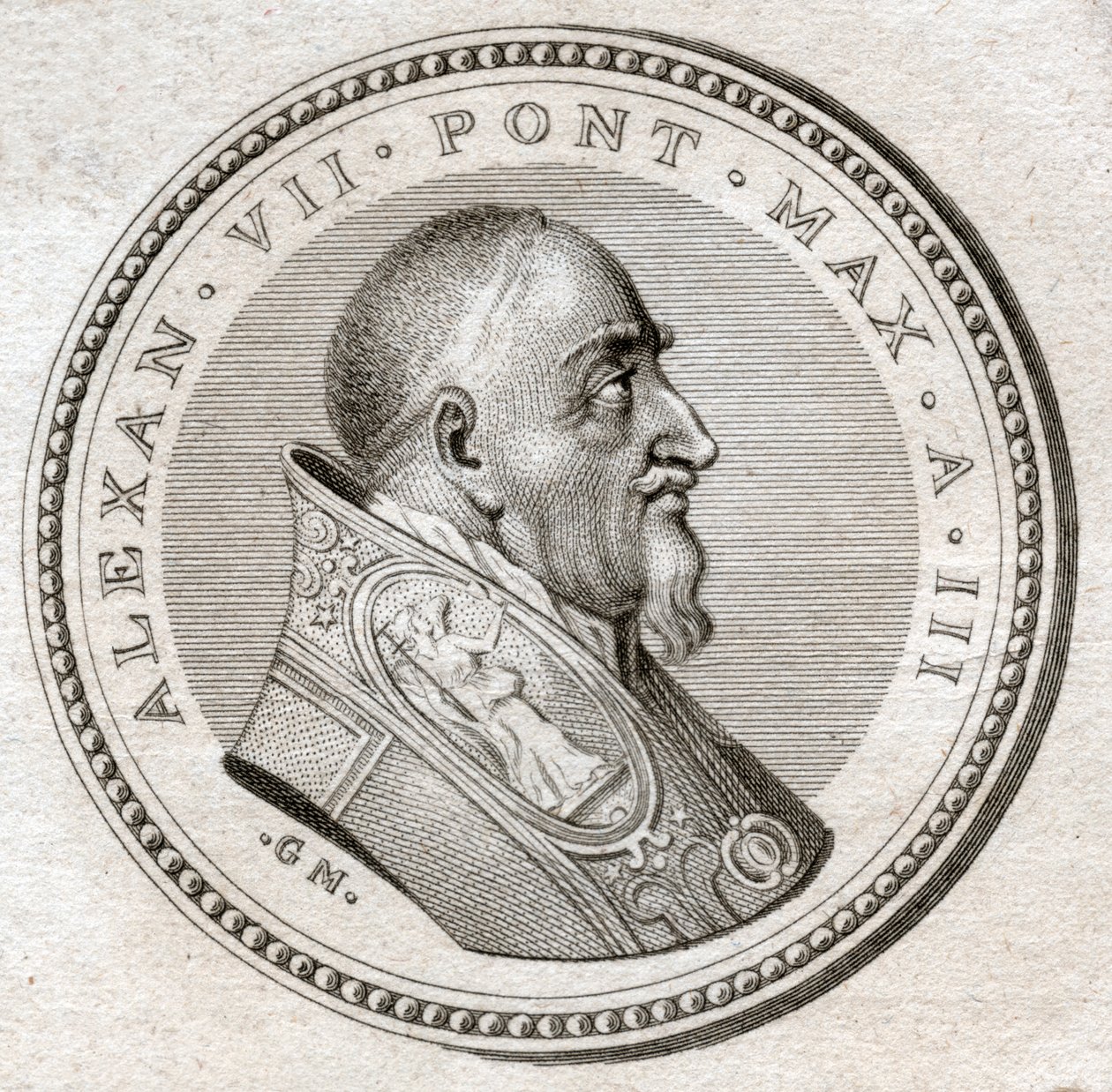 Paavi Aleksanteri VII. (kaiverrus tekijältä Italian School