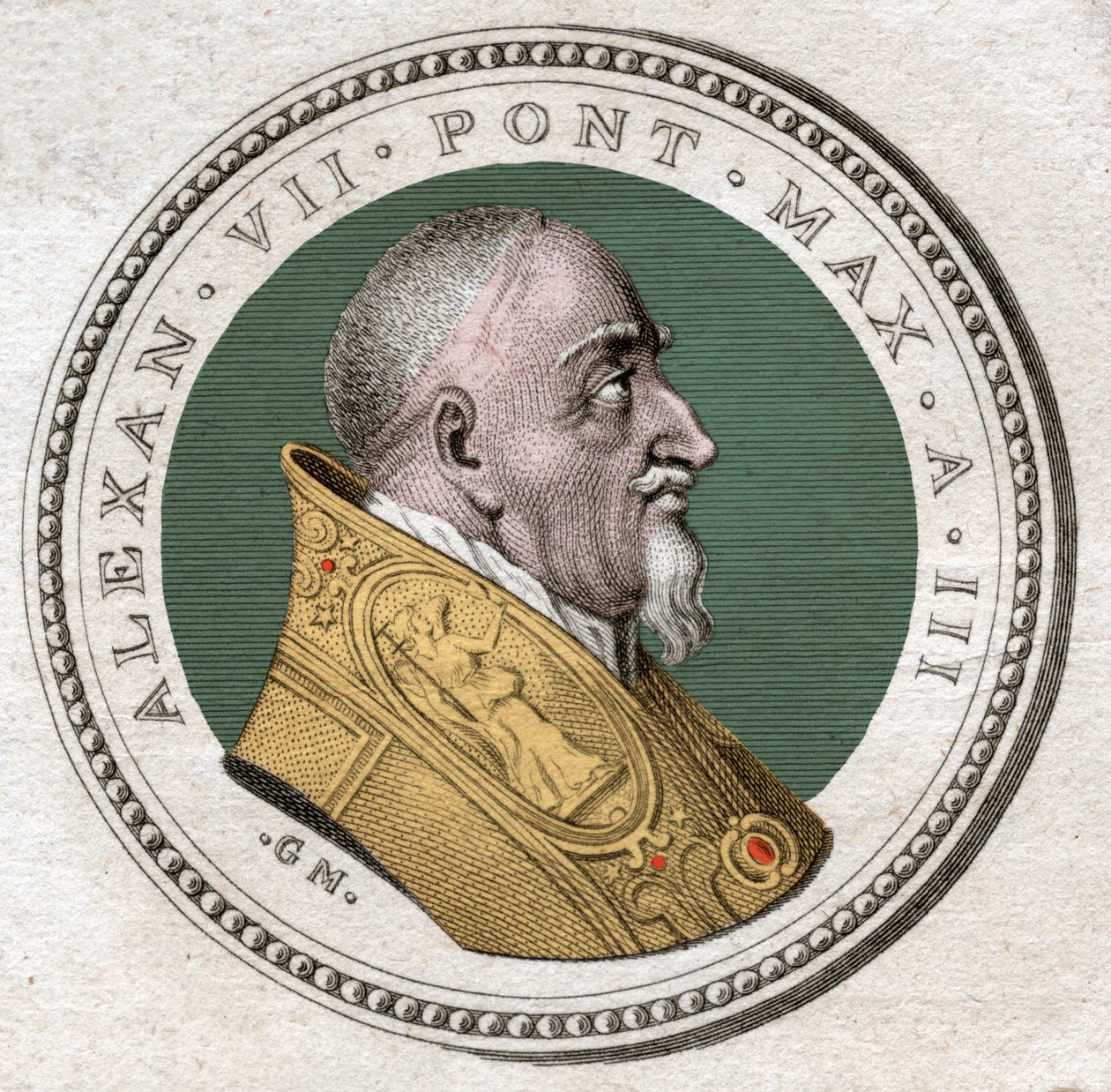 Paavi Aleksanteri VII. (kaiverrus tekijältä Italian School
