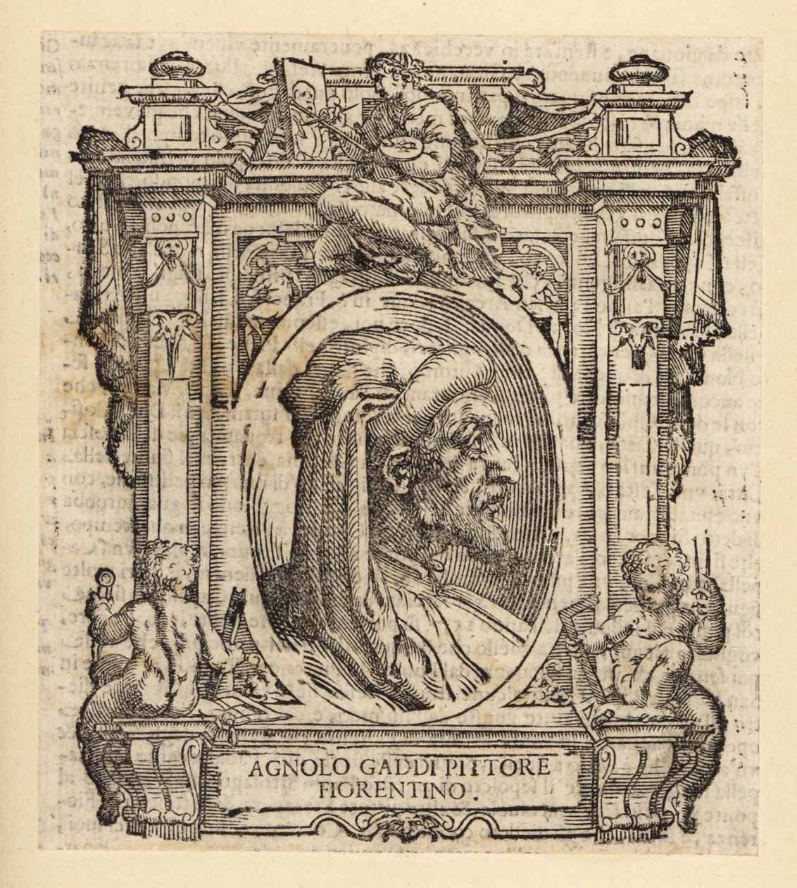 Agnolo Gaddin muotokuva, italialainen taidemaalari Firenzestä, noin 1350-1396 tekijältä Italian School