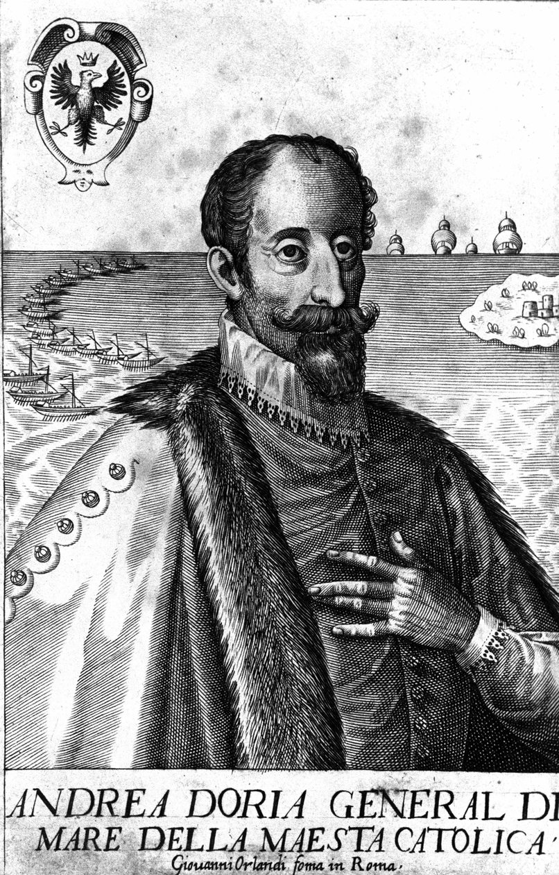 Andrea Dorian (1466-1560), italialaisen warmanin muotokuva. tekijältä Italian School