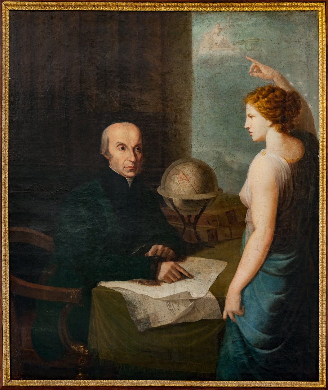Tähtitieteilijä Giuseppe Piazzin muotokuva, tähtitieteellinen observatorio "Giuseppe Piazzi", Pisana torni tekijältä Italian School