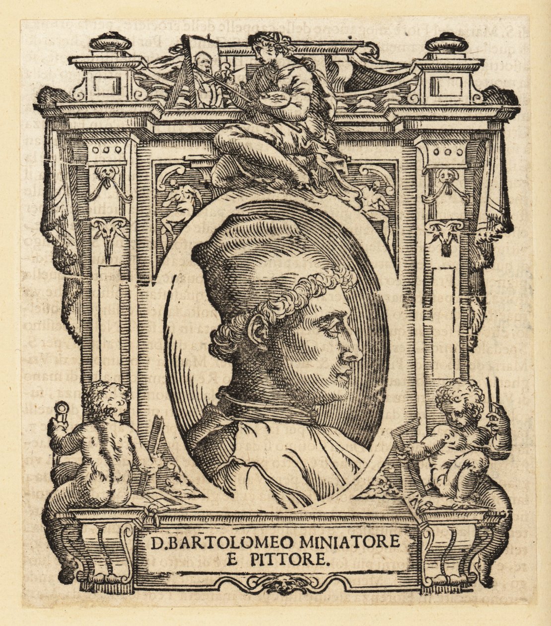 Muotokuva Bartolomeo della Gattasta, italialaisesta (florenttilaisesta) taidemaalari, valaisija ja arkkitehti tekijältä Italian School