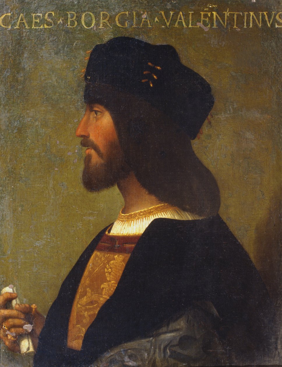 Cesare Borgian muotokuva tekijältä Italian School