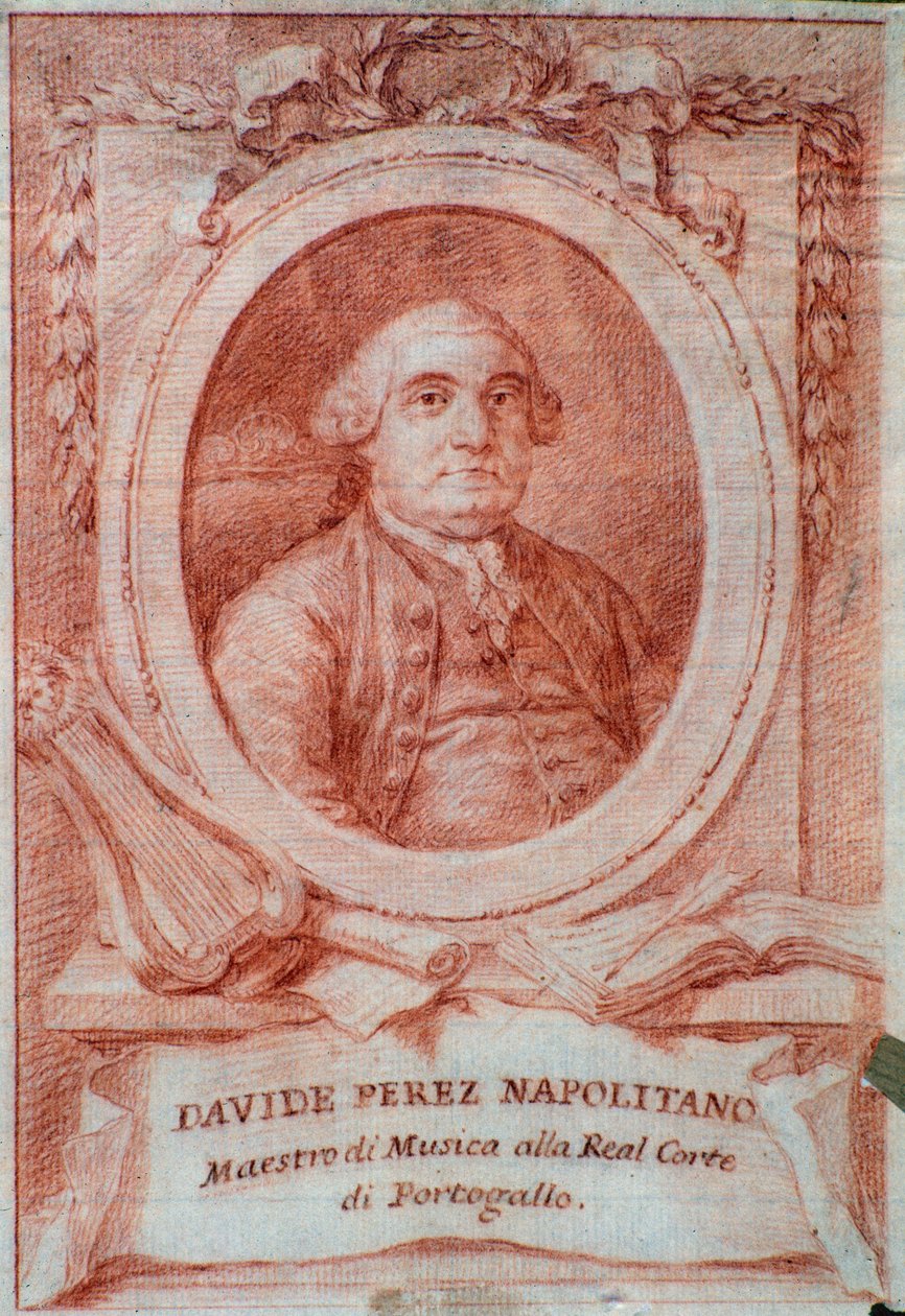 Davide Perezin (1710-1778) italialaisen säveltäjän muotokuva. tekijältä Italian School