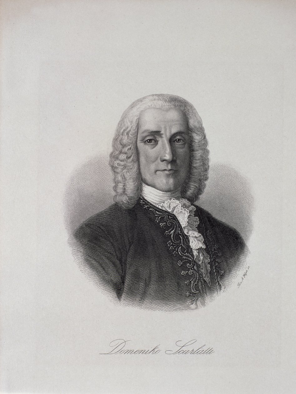 Domenico Scarlattin (1686-1757) muotokuva tekijältä Italian School