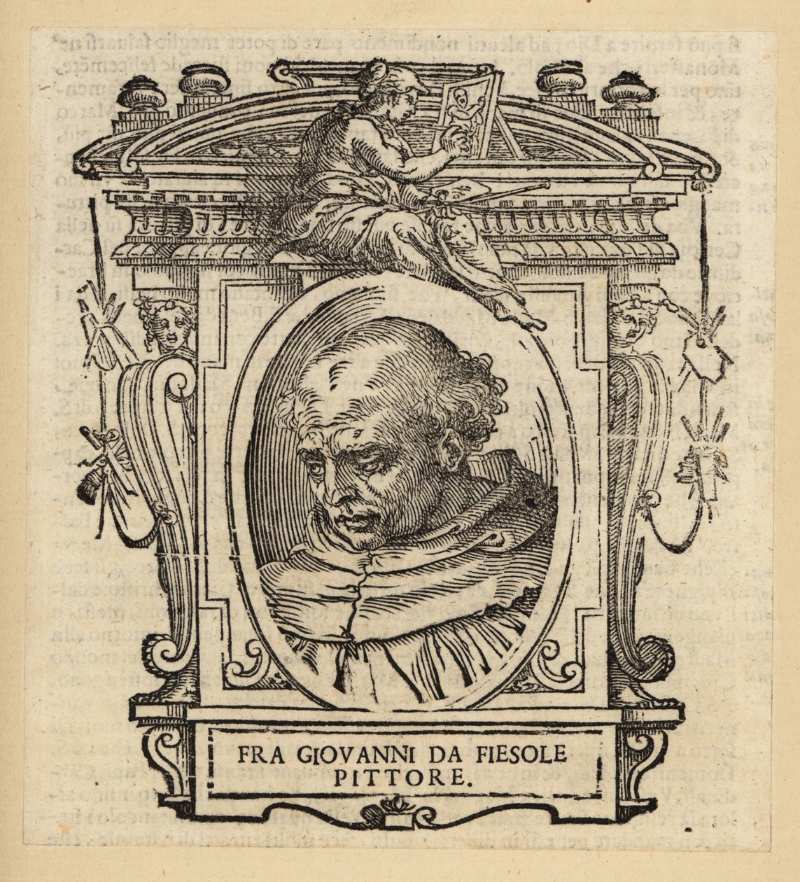 Fra Angelicon muotokuva, italialainen varhaisrenessanssin taidemaalari, noin 1395-1455 tekijältä Italian School