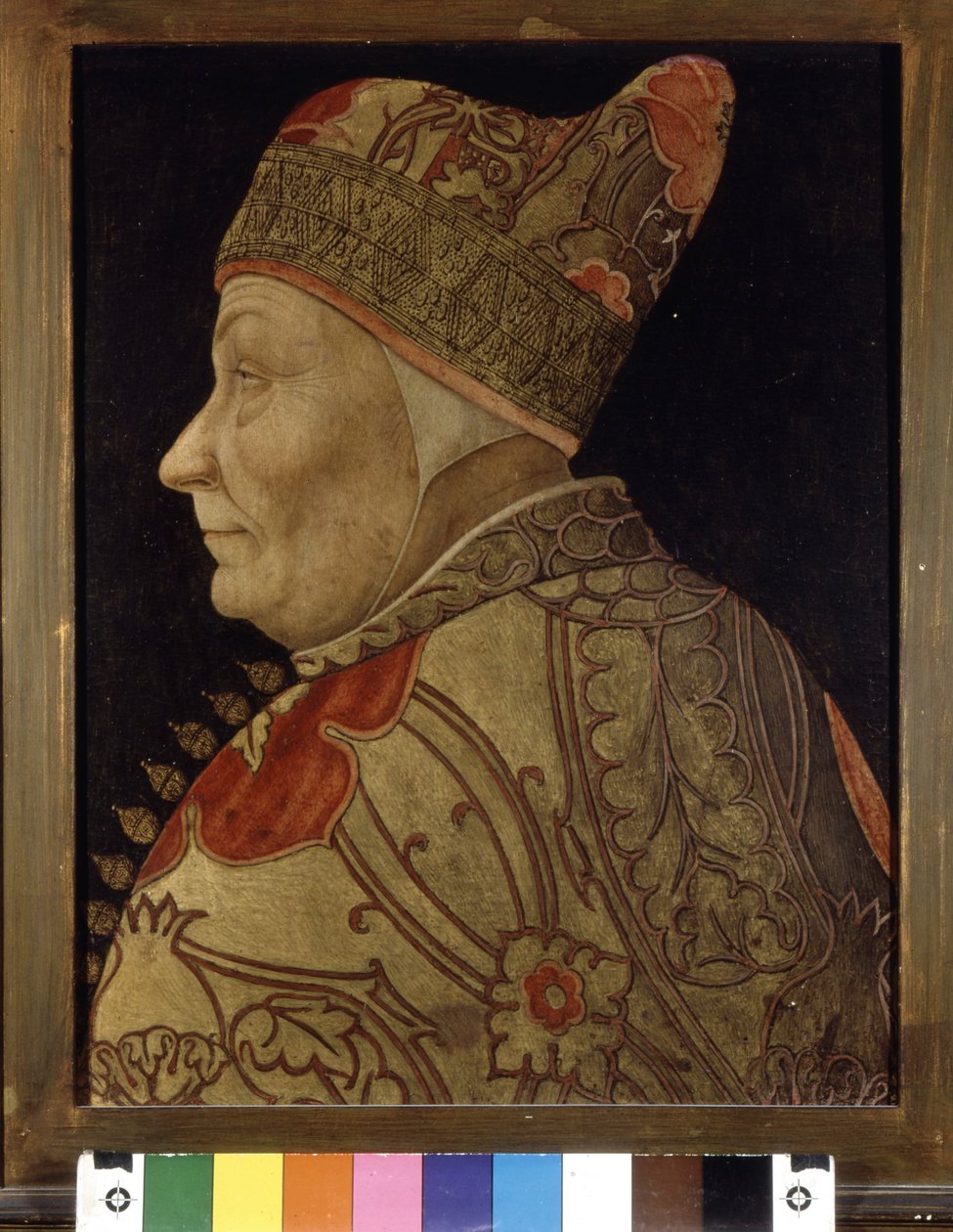 Muotokuva Francesco Foscarista (1373 - 1457), Venetsian dogesta. Maalaus puulle. sd. Venetsian Correr-museo tekijältä Italian School