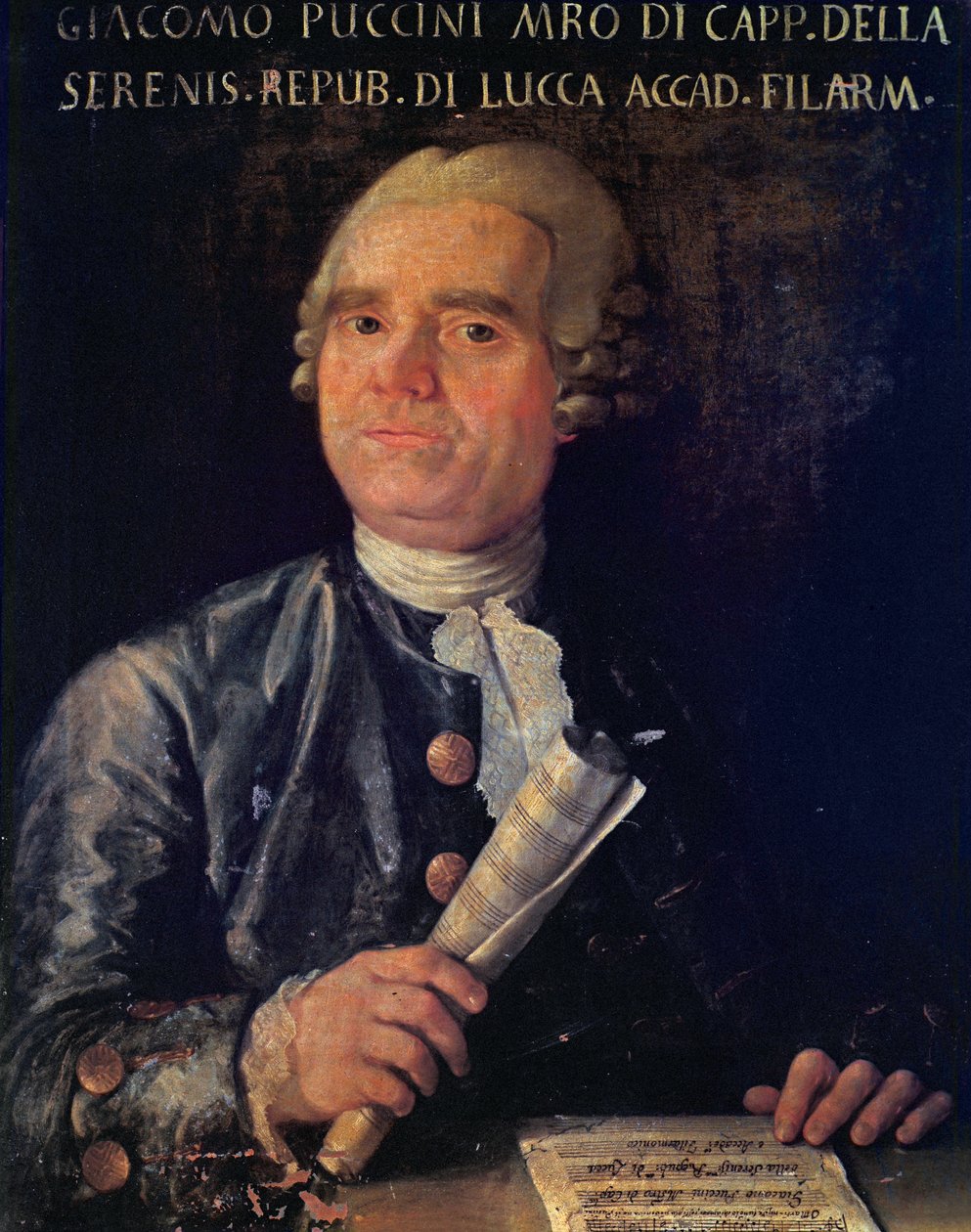 Giacomo Puccinin (1712-1781) muotokuva (öljy kankaalle) tekijältä Italian School