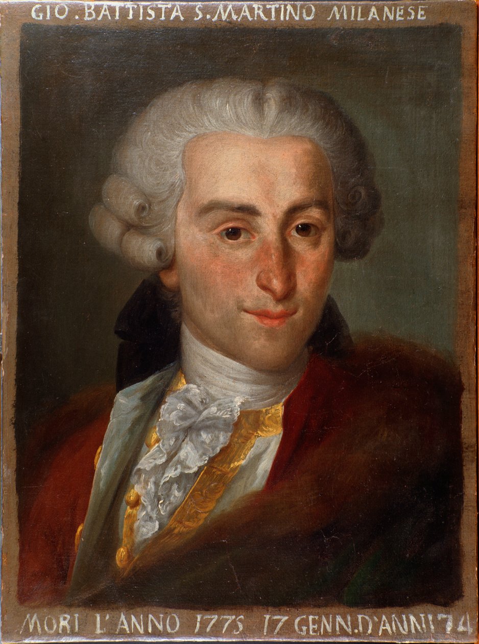 Giovanni Battista Sammartinin (1700-1775) italialaisen säveltäjän muotokuva. tekijältä Italian School