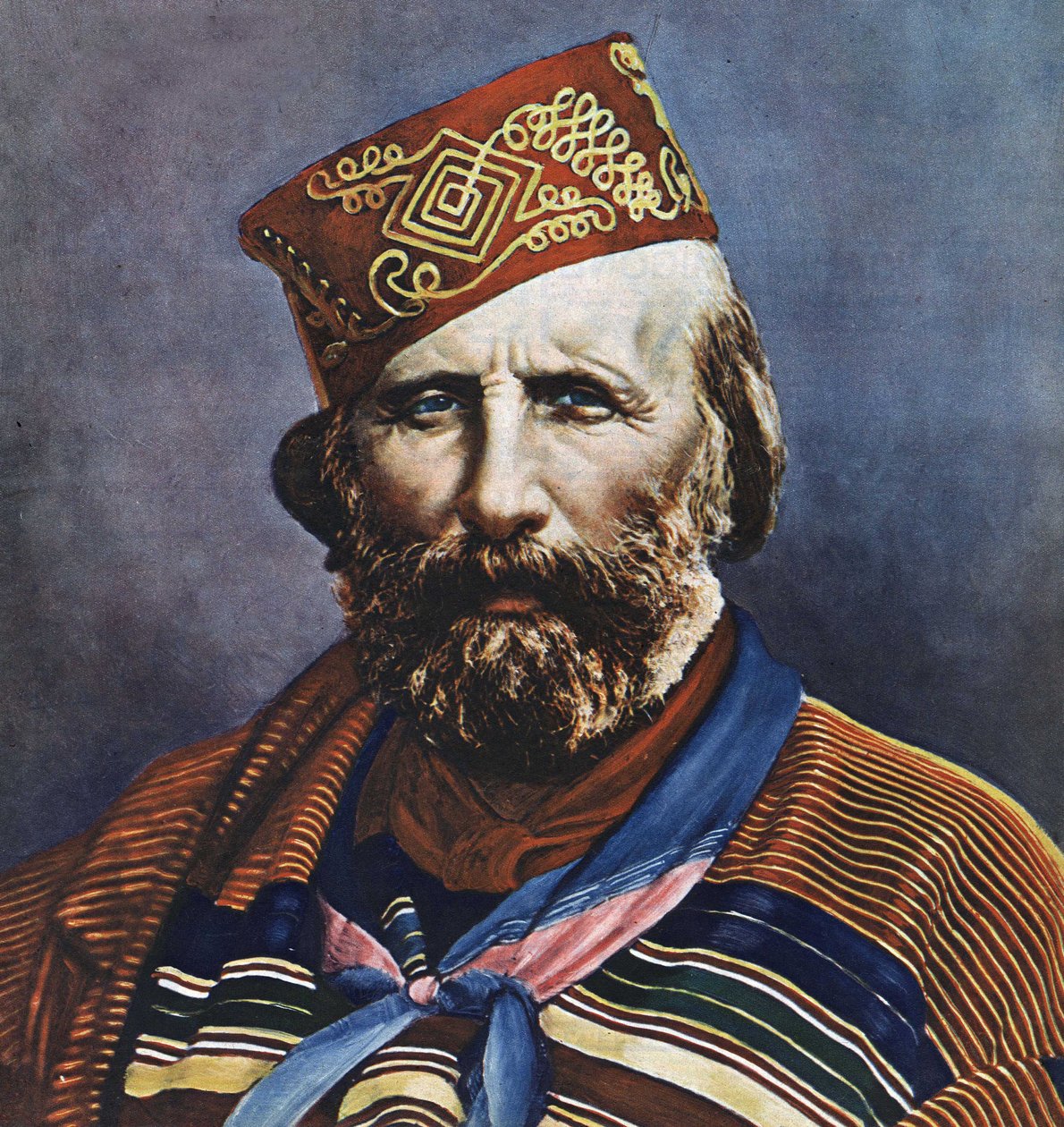 Giuseppe Garibaldin (1807-1882), italialaisen poliitikon muotokuva. tekijältä Italian School