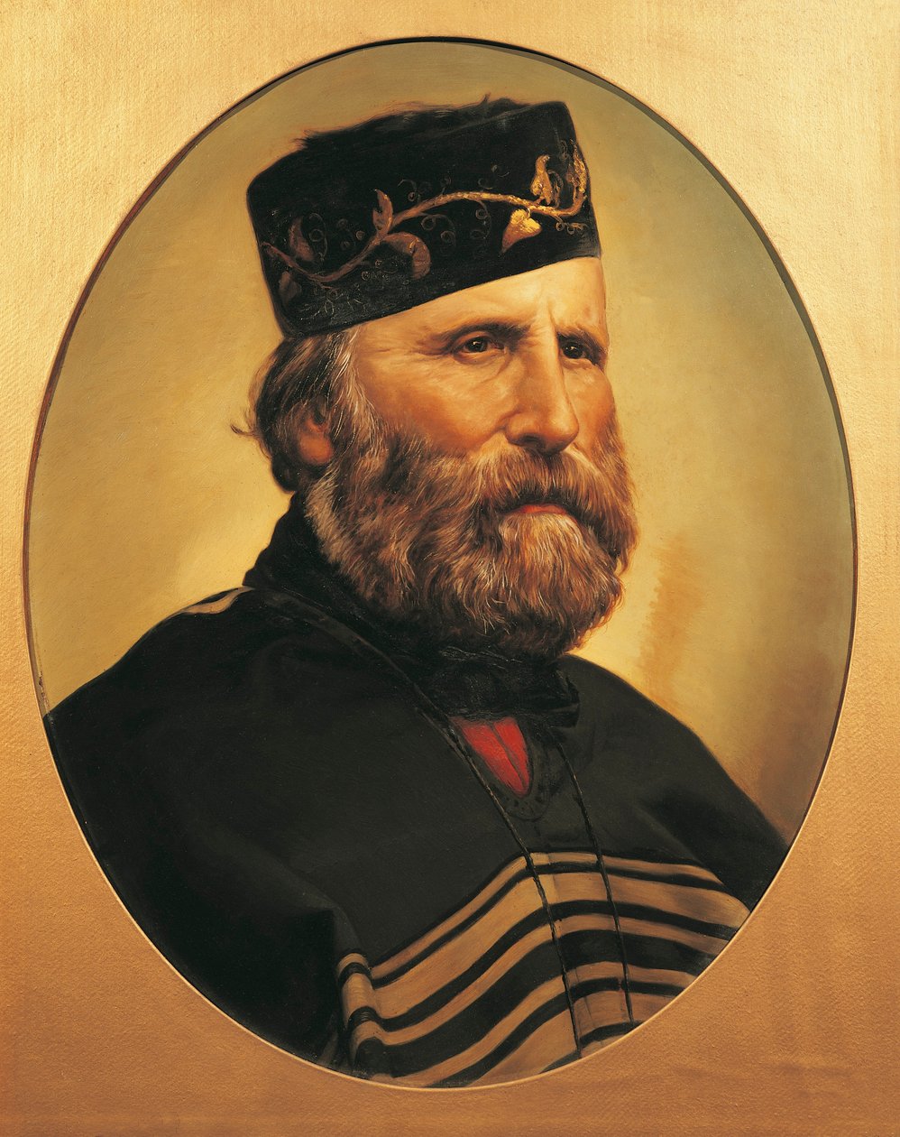 Giuseppe Garibaldin muotokuva, n. 1897 (öljy pahville) tekijältä Italian School