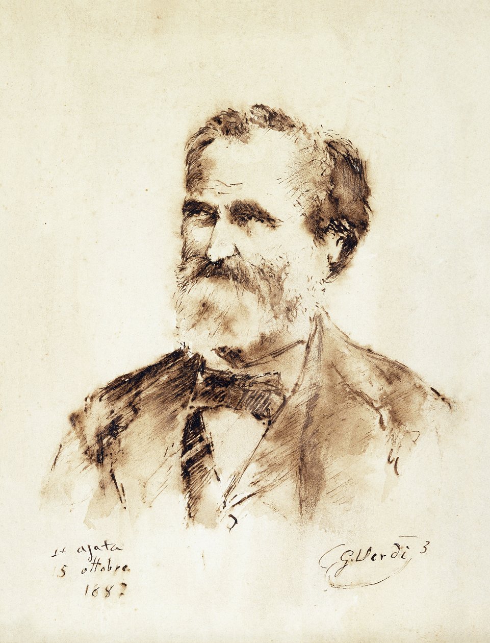 Giuseppe Verdin muotokuva tekijältä Italian School