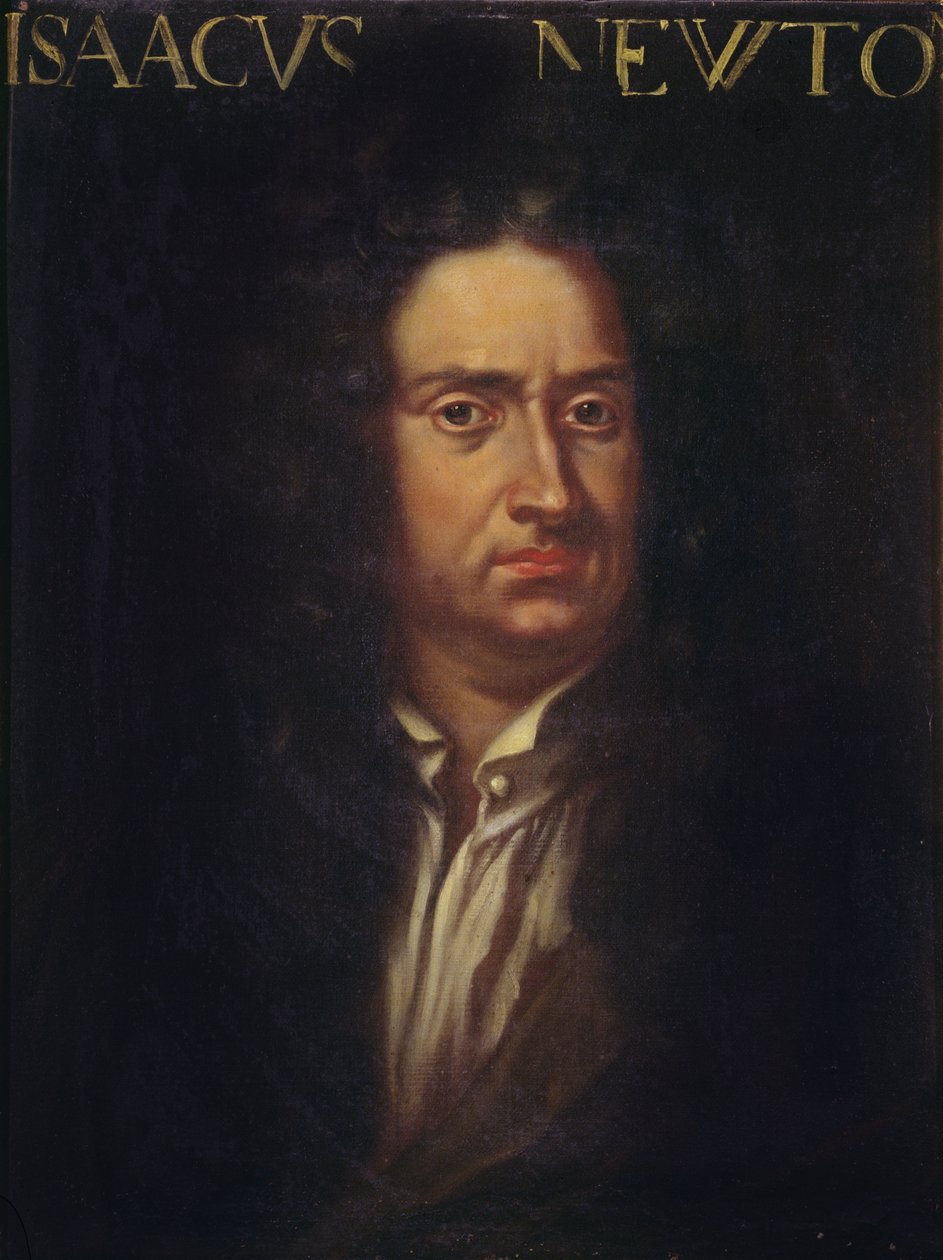 Isaac Newtonin (1642-1727) muotokuva n. 1680 tekijältä Italian School