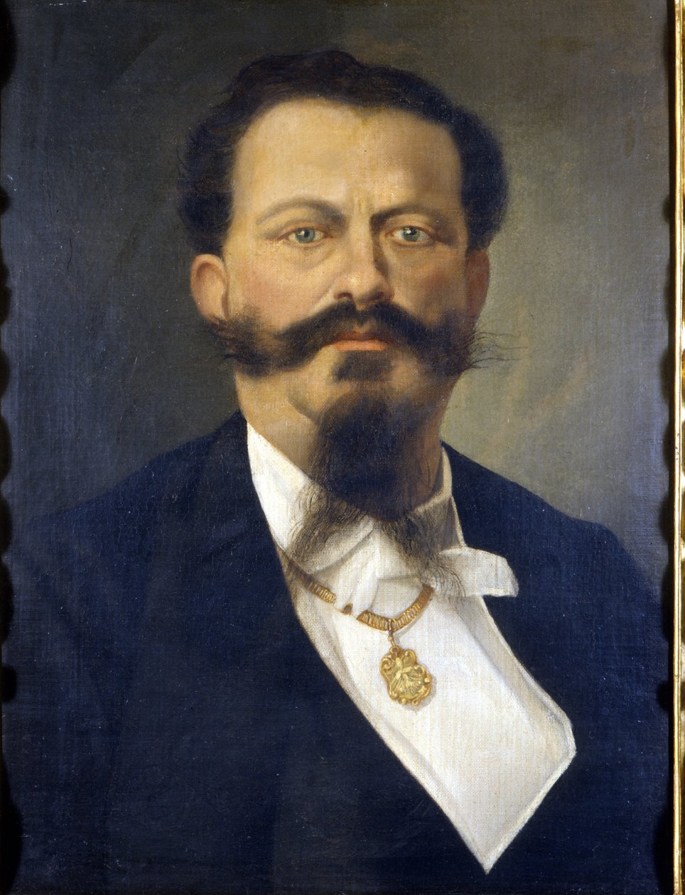 Muotokuva kuningas Victor Emmanuel II:sta (Victor-Emmanuel) (Vittorio Emanuele) (1820 - 1878). Maalaus. 1800-luvulla. Risorgimenton museo. Milano tekijältä Italian School