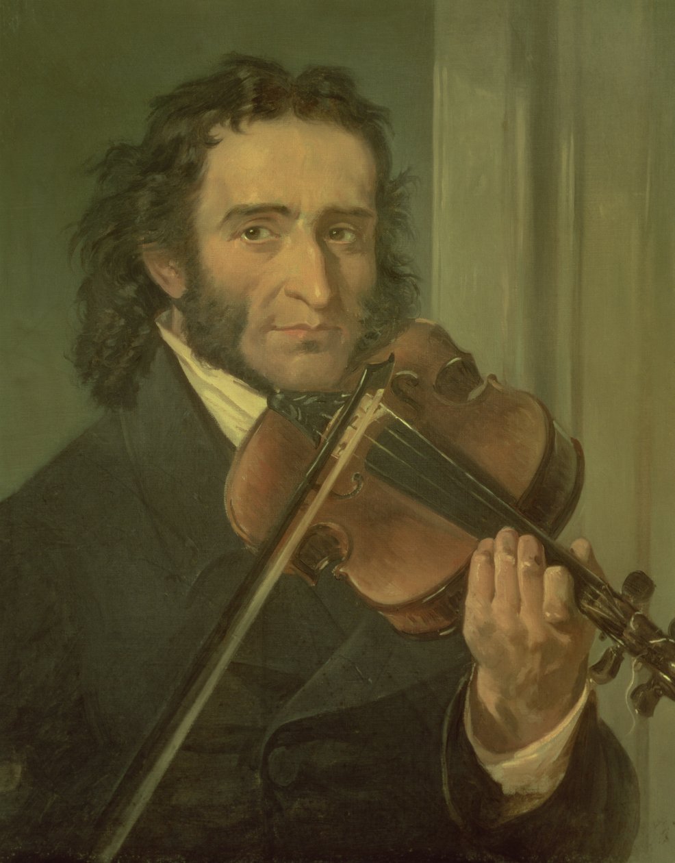 Niccolo Paganinin (1782-1840) muotokuva tekijältä Italian School