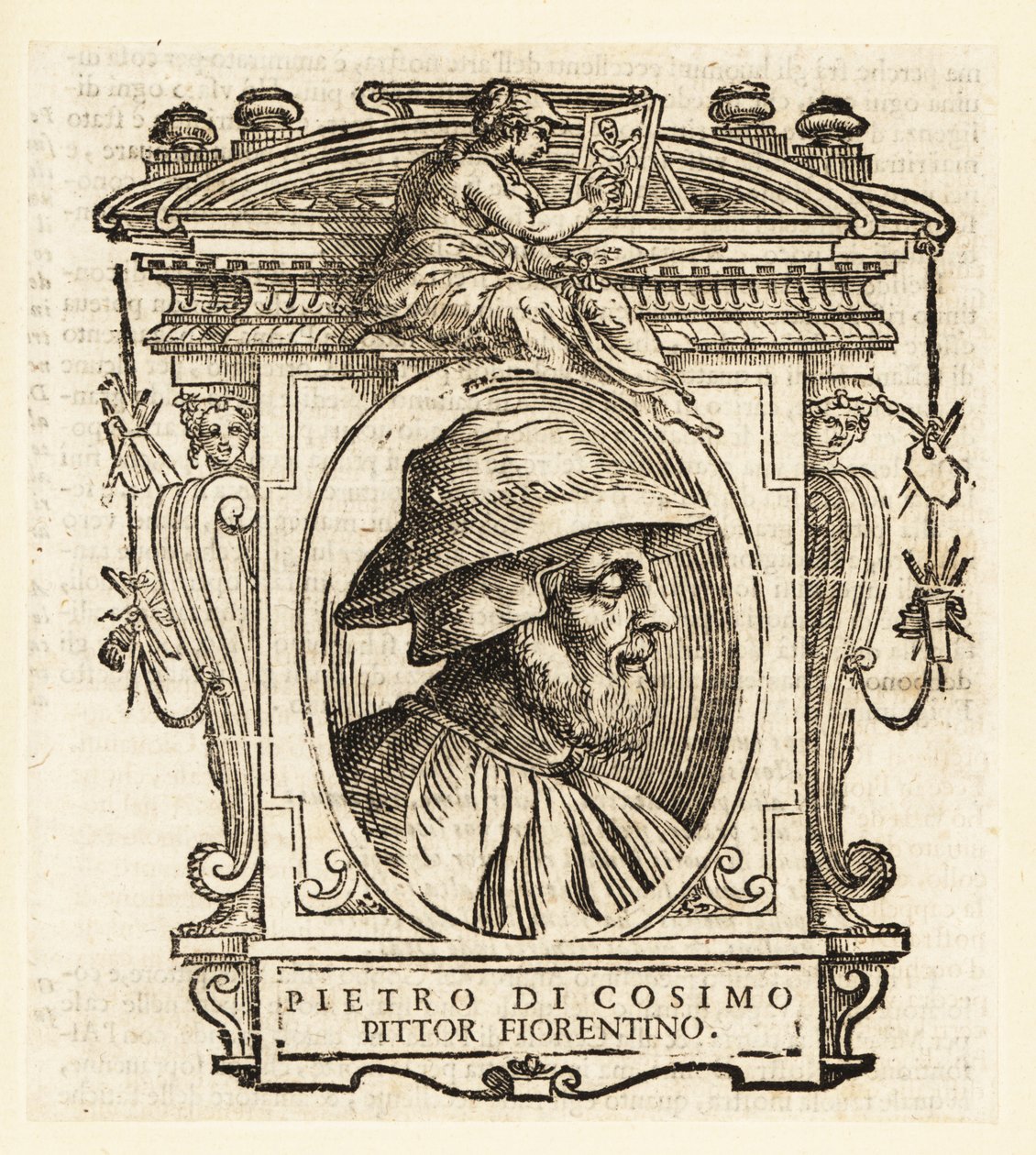 Muotokuva Piero di Cosimosta, joka tunnetaan myös nimellä Piero di Lorenzo, italialainen renessanssin taidemaalari Firenzestä tekijältä Italian School
