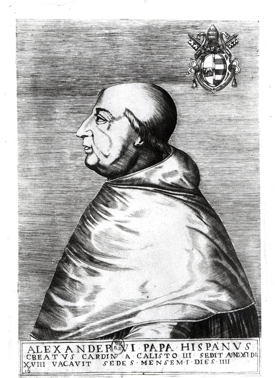 Paavi Aleksanteri VI:n (1492-1503) muotokuva 1500-1600-luvulla tekijältä Italian School