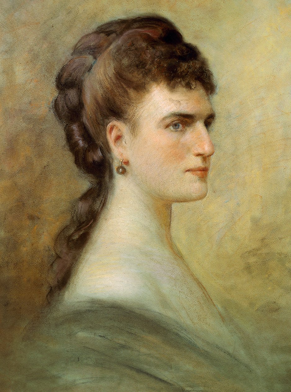 Teresa Stolzin muotokuva (pastelli paperille) tekijältä Italian School