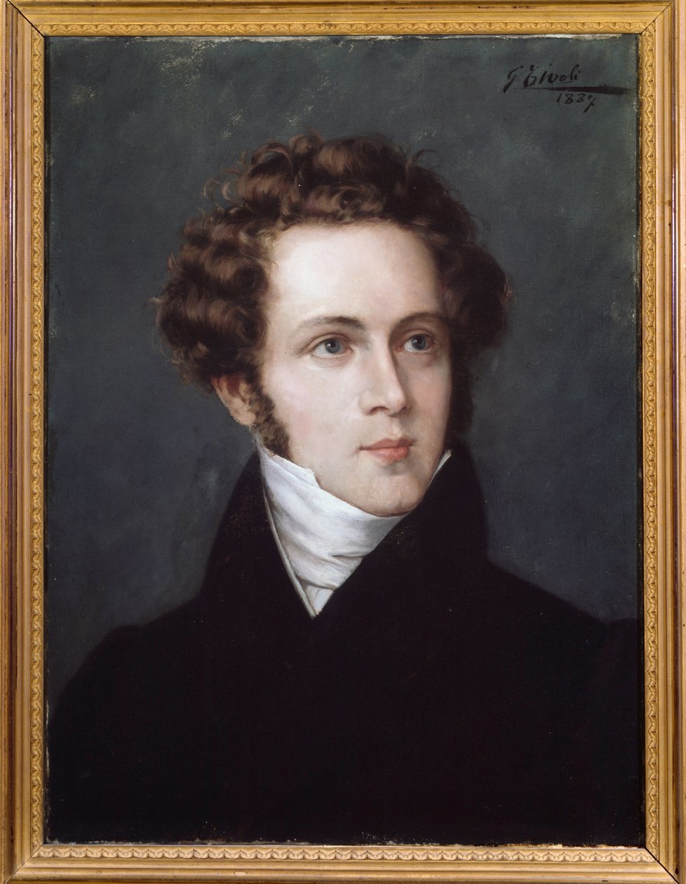 Italian säveltäjän Vincenzo Bellinin (1801-1835) muotokuva tekijältä Italian School