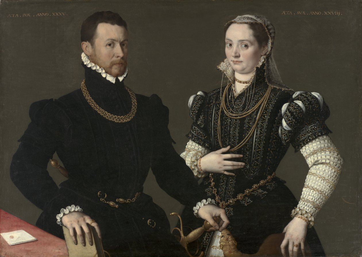 Pariskunnan muotokuva, c. 1580-88 tekijältä Italian School