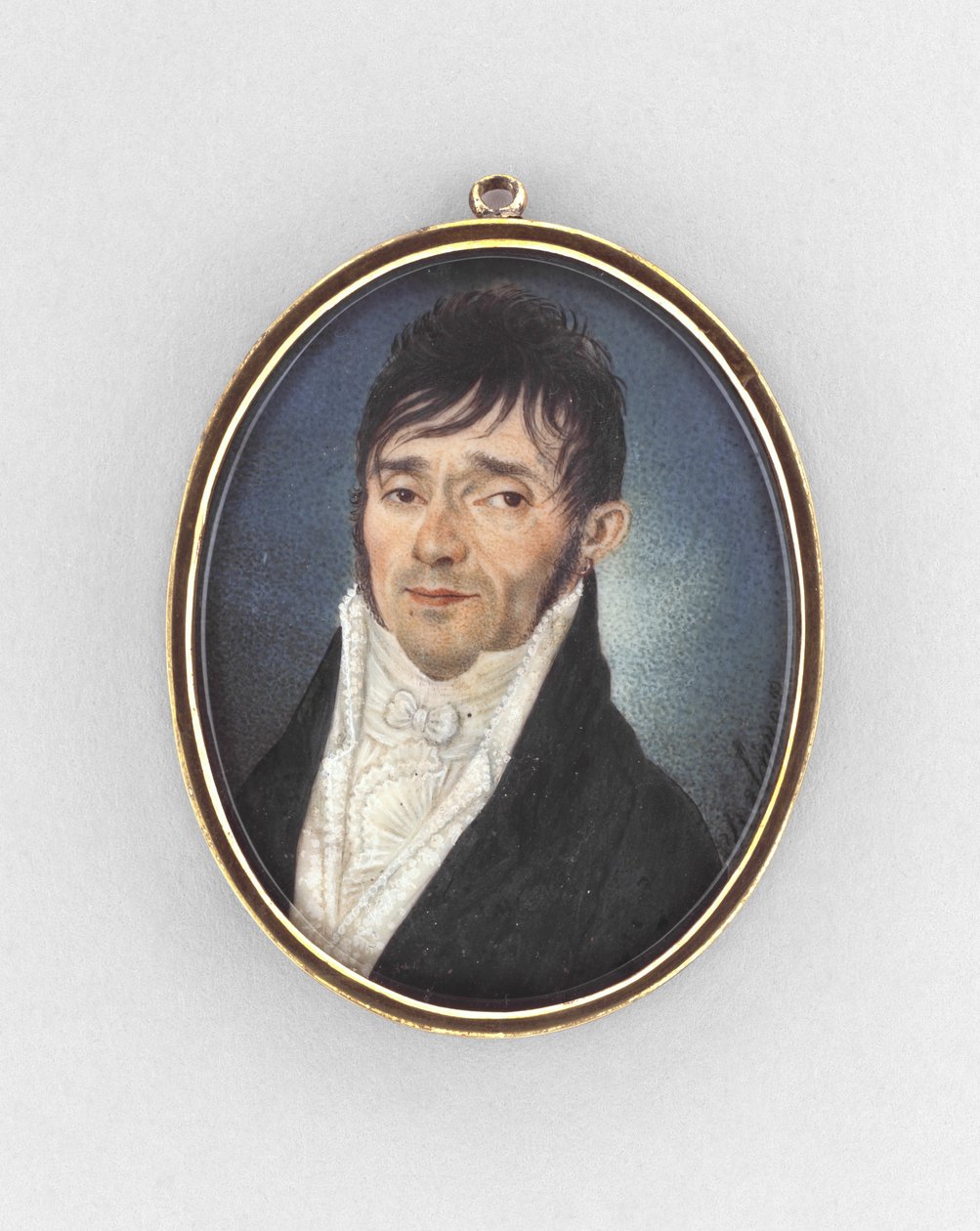 Miehen muotokuva, n. 1810 (akvarelli norsunluun päällä) tekijältä Italian School