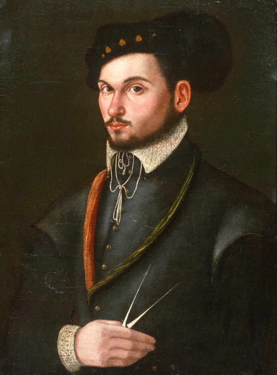Muotokuva Navigaattorista jakajista kurssia poikimassa, n. 1560 tekijältä Italian School
