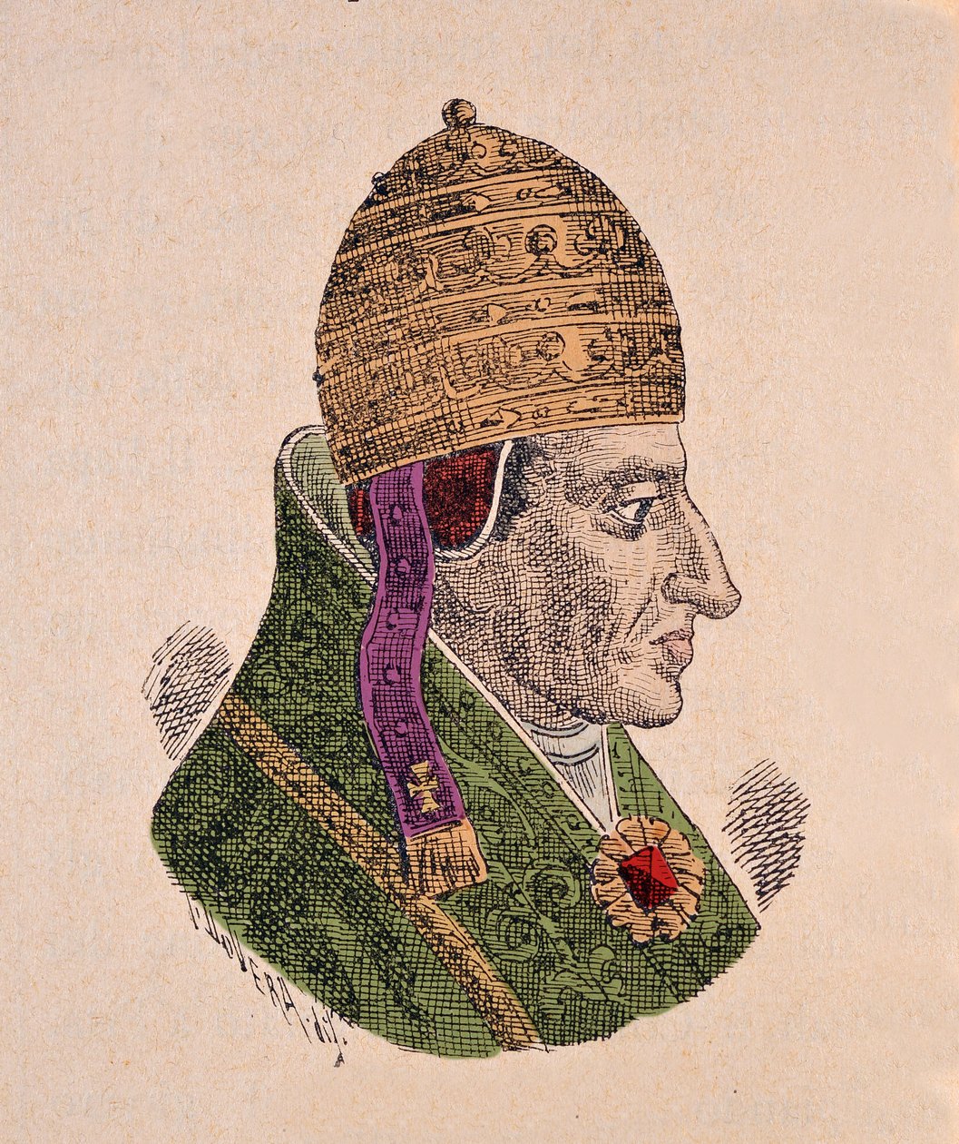 Antipaavi Alexandre V:n (Aleksanteri tai Alessandro) muotokuva (1409-1410) tekijältä Italian School